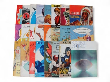 (60) Football Programs, 1940s-50s incl. Pro & Coll