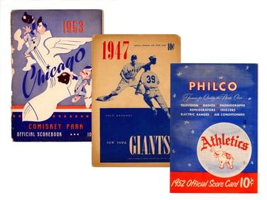 (80+) Baseball Programs & Scorebooks, 1940s-60s