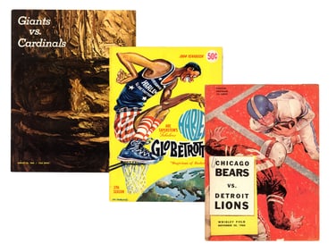 (40) Sports Programs & Yearbooks incl. Globetrotter