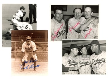 Brooklyn Dodgers & Yankees Photo Lot in Albums