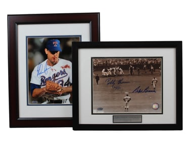 2 Signed Baseball Photos w/Steiner COA's