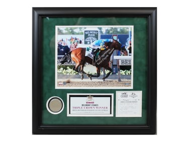 Victor Espinoza American Pharoah Signed Collage