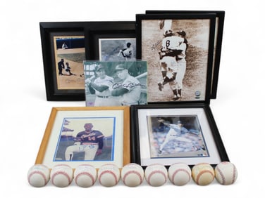 Estate Baseball Autograph Lot, Balls and Photos