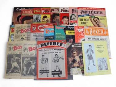 Vintage Boxing Ephemera incl. Marciano, Ali, & More