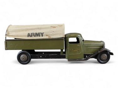 Structo Army Truck w/ Original Canvas