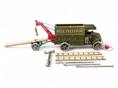 Hubley Large Bell Telephone Truck