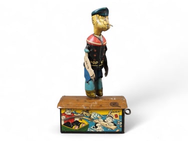 Tin Litho Marx Popeye Roof Dancing Wind-Up Toy.