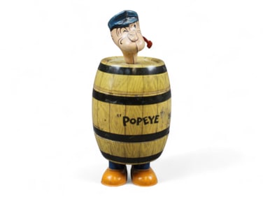 Chein. Popeye in Barrel Wind Up
