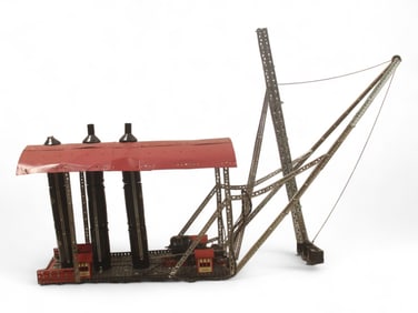 Large A.C. Gilbert Erector Set Crane Model Display