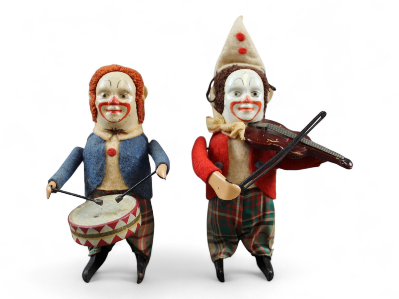 (2) Schuco Windup Clown Musicians (1 of 4)
