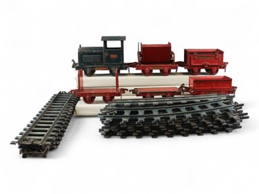 Pressed Steel Buddy L Industrial Train Set w/Track