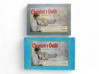 (2) Vintage Boxed Gilbert Chemistry Outfit Sets