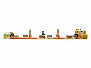 Tin Litho Mechanical Lincoln Tunnel, Unique Art