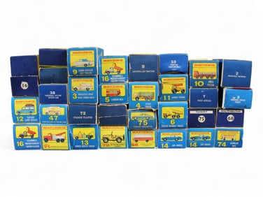 (33) Vintage Matchbox Vehicles in Original Boxes