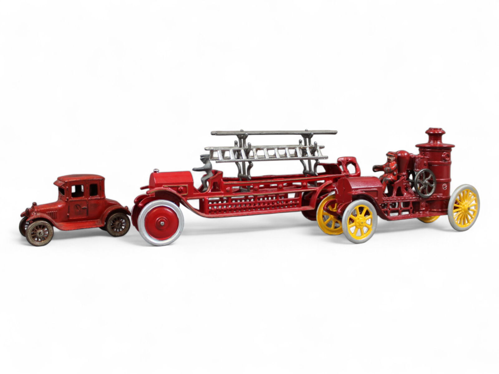 3pc Restored Cast Iron Fire Brigade (1 of 8)