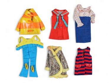 1960's-70's Francie Fashion Outfits Bundle Lot (6)