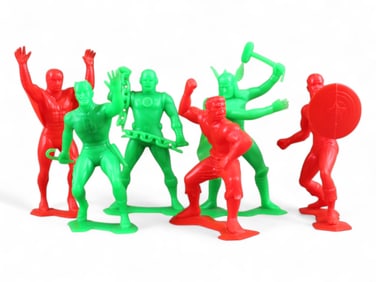 (6) Marx 1967 6 Inch Super Heroes
