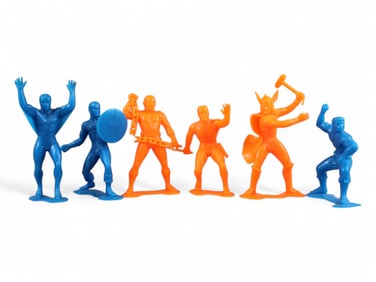 (6) Marx 1967 6 Inch Super Heroes