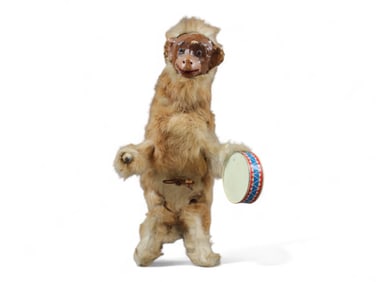 French Roulett Decamps Windup Drumming Monkey
