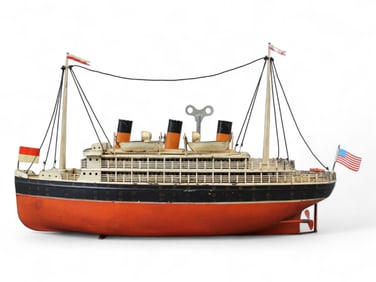 Large Early Bing Windup Ocean Liner