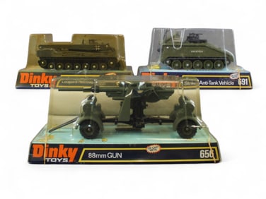 3pc Boxed Dinky Military Vehicles