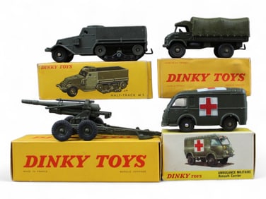 4 Boxed French Dinky Military Vehicles