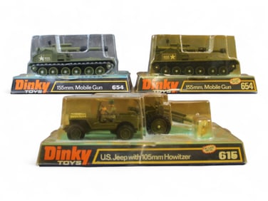 3 Dinky Military Vehicles