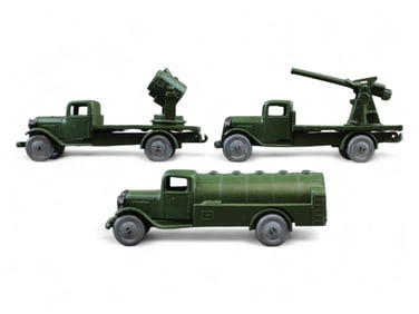 3 Prewar French Dinky Military Trucks