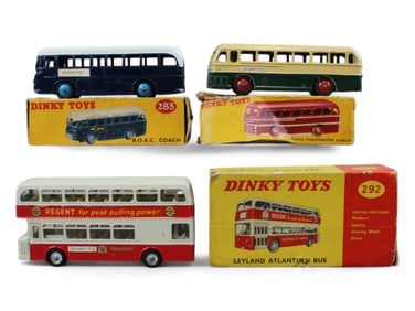 (3) Boxed Dinky Buses