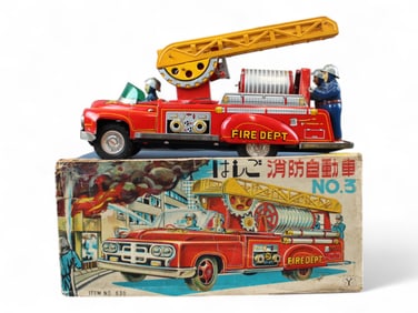 Nice Boxed Yone, Japan Fire Ladder Truck