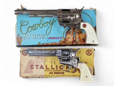 (2) Vintage Boxed Cap Guns ? Hubley & Nichols