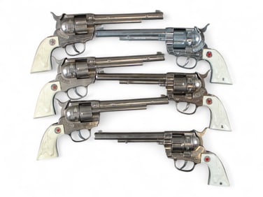(6) Vintage Hubley Cowboy Repeater Cap Guns
