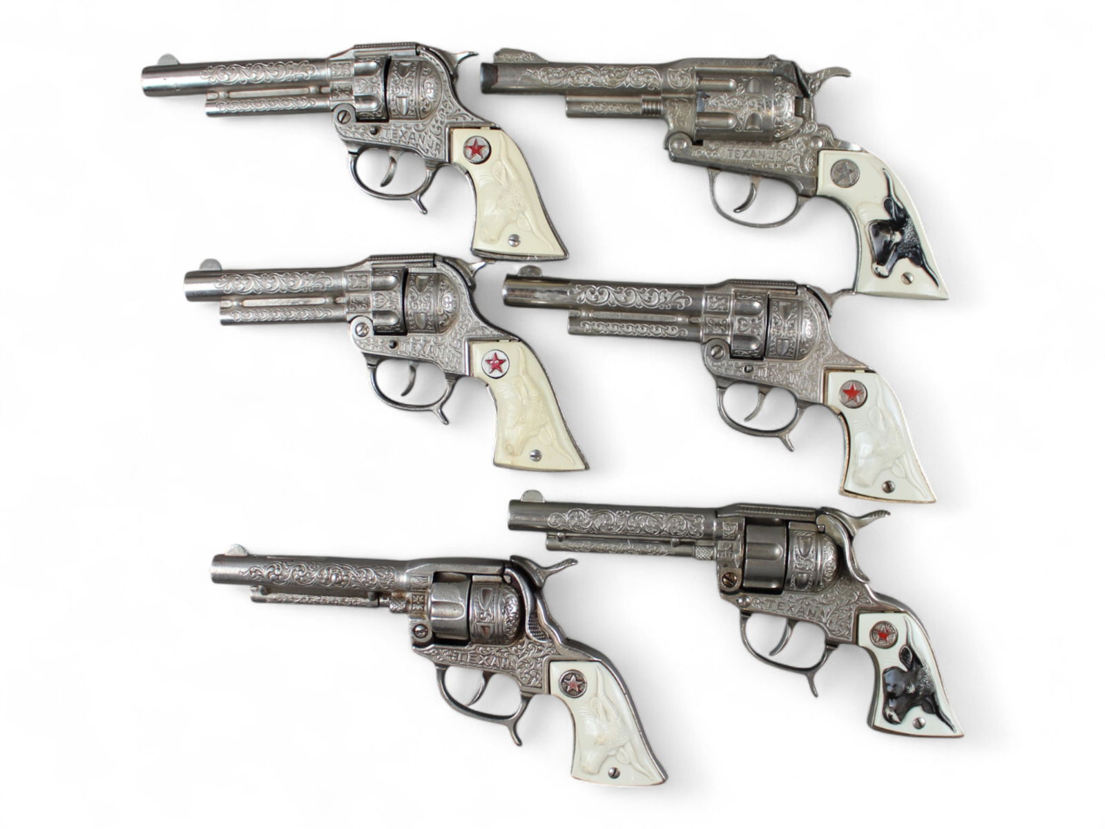 (6) Vintage Hubley Texan & Texan Jr Cap Guns (1 of 7)