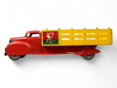 Marx Pressed Steel Coca Cola Delivery Stake Truck