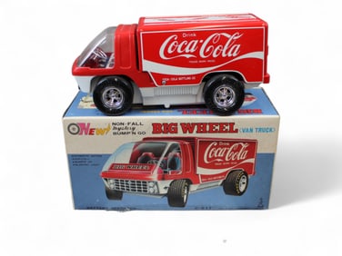 1970's Boxed B/O Coca Cola Big Wheel Truck, Japan