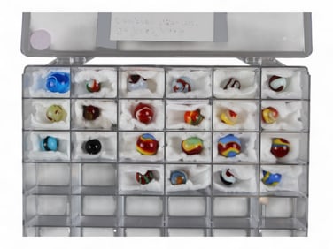 22 Assorted Vintage Akro Marbles
