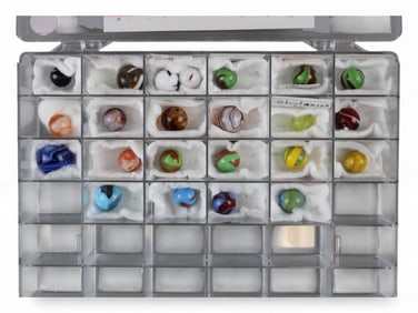 22pc Assorted Christense (CAC) Marbles