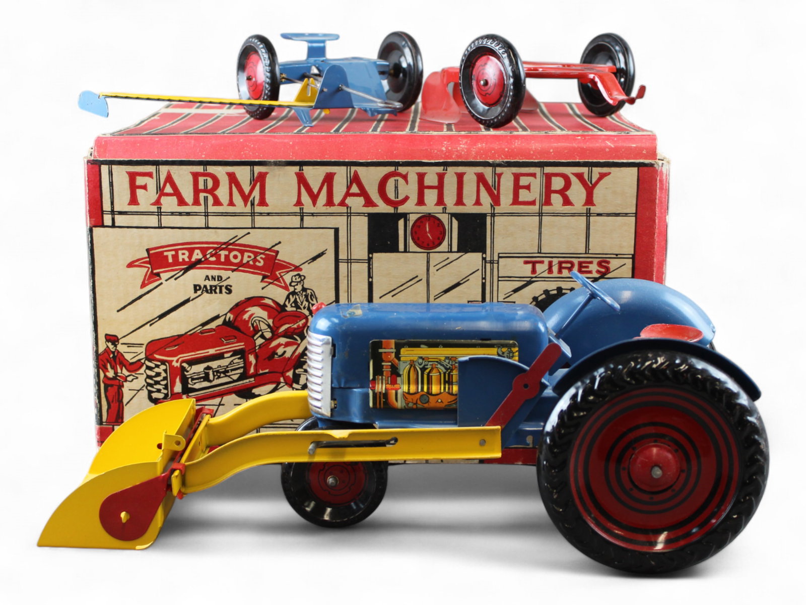 LN Boxed Marx Tractor Service Farm Set (1 of 10)