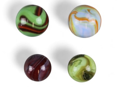 4 Nice Christense (CAC) Flame Marbles
