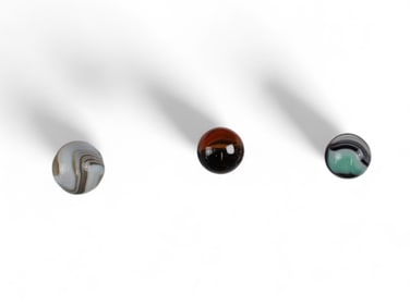 3 Larger Master Marbles Sunbursts