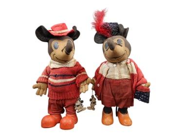 Early Knickerbocker Mickey & Minnie Mouse
