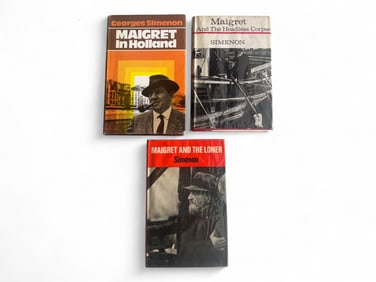 (5) Simenon 1sts in DJs, UK & US Editions
