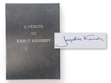 Jacqueline Kennedy Signed JFK Tribute Book
