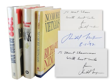 (3) Richard Nixon Signed Books
