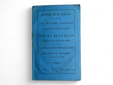 1868 Tenn. Report on KKK Outrages