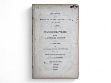 1805 Report by Commodore Preble