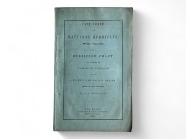 Redfield, 1853 Hurricane Report w/ Chart