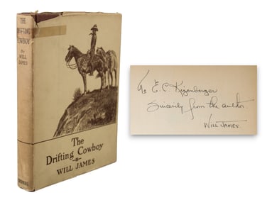 Will James. The Drifting Cowboy Signed in DJ