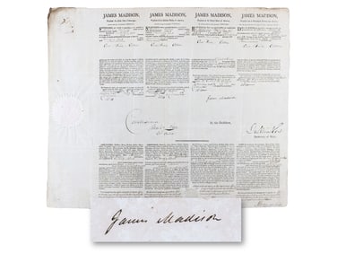 James Madison Four-Language Ship's Passport