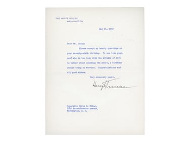 Harry S. Truman TLS as 33rd President - 1952